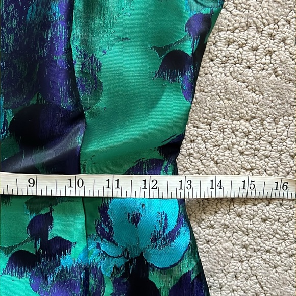 Anthropologie Leifsdottir Water Garden Black Lace & Teal Floral Sheath Size 0 - Picture 10 of 15